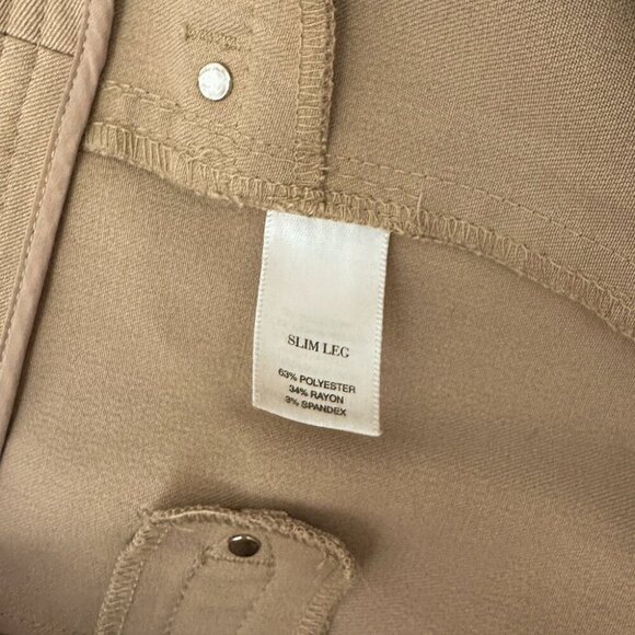 White House Black Market Tan Slacks, Size 14R, EUC - Picture 4 of 4
